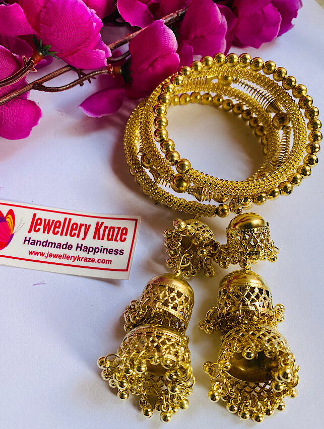 The Triple Jhumki- Golden Bracelet