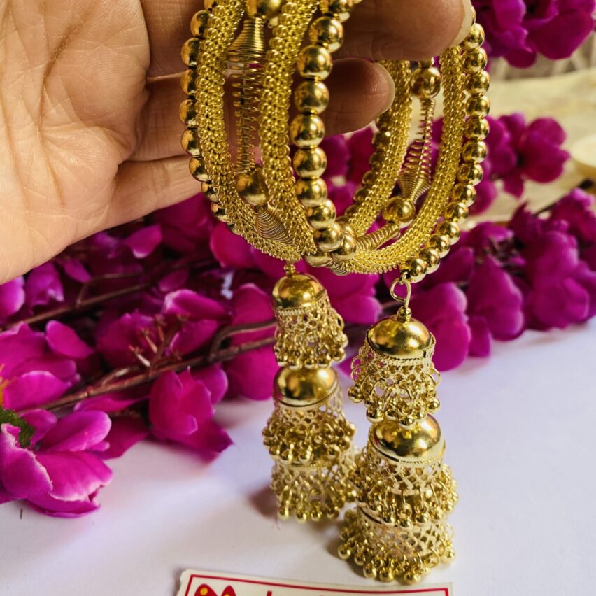The Triple Jhumki- Golden Bracelet