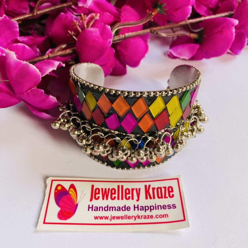 Open Multicolor Mirror Bracelet