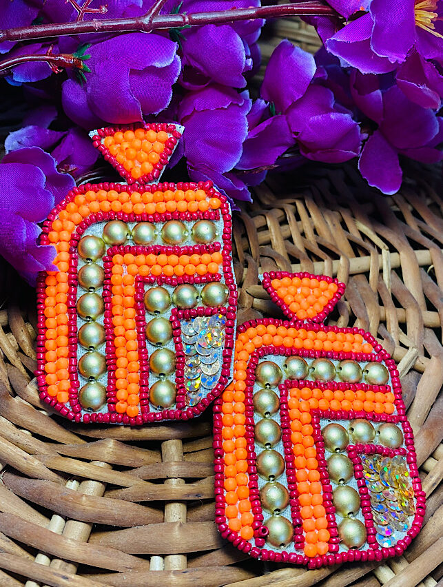 Tribal Handmade- The Oblong Orange Earings