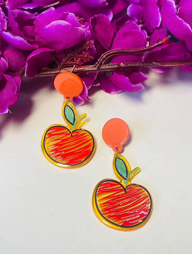 Funky Fashion – Red Apple Earings