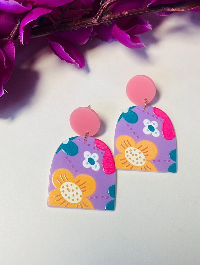 Funky Fashion – Purple Love Earings