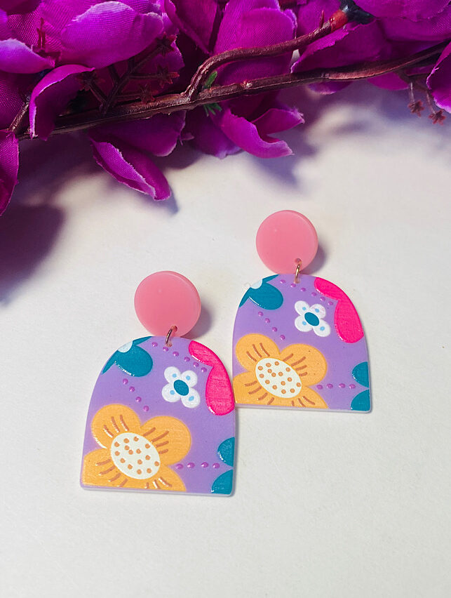 Funky Fashion – Purple Love Earings