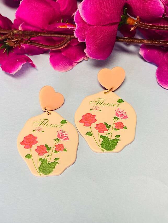 Funky Fashion – Floral Art Earings