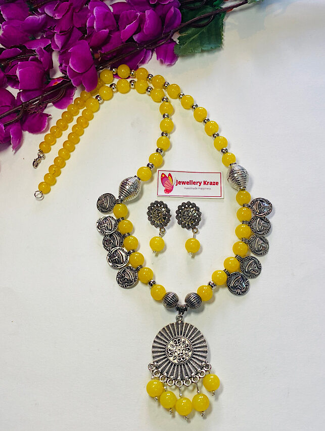 Tribal Handmade – Bold Yellow Necklace Set