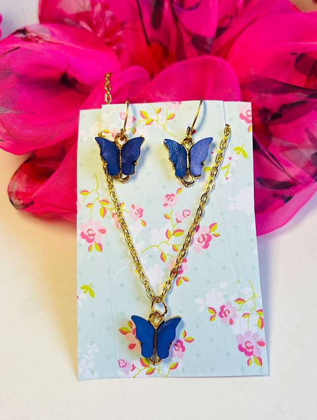 Funky Fashion – Cute Butterfly Set(Blue)