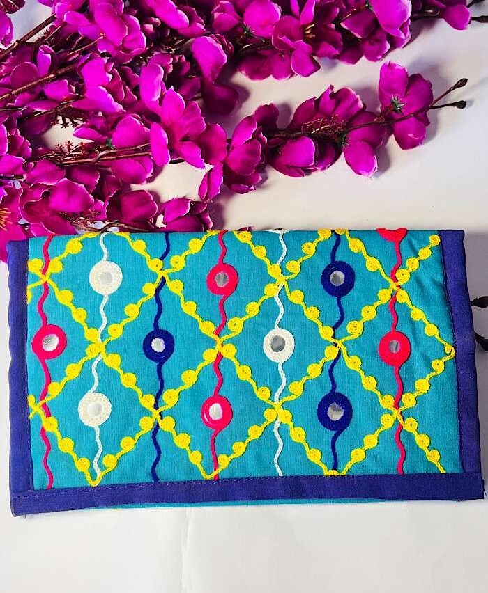 Stylish Bags – Mulicolor Mirror Handmade Clutch