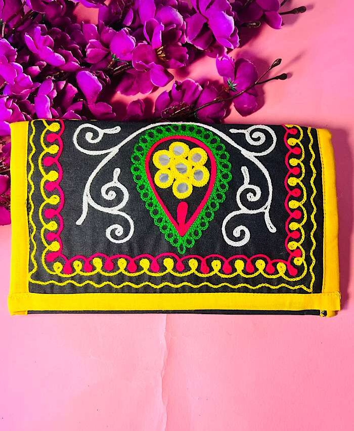 Stylish Bags – Mulicolor Mirror Handmade Clutch