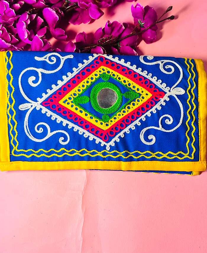 Stylish Bags – Mulicolor Mirror Handmade Clutch