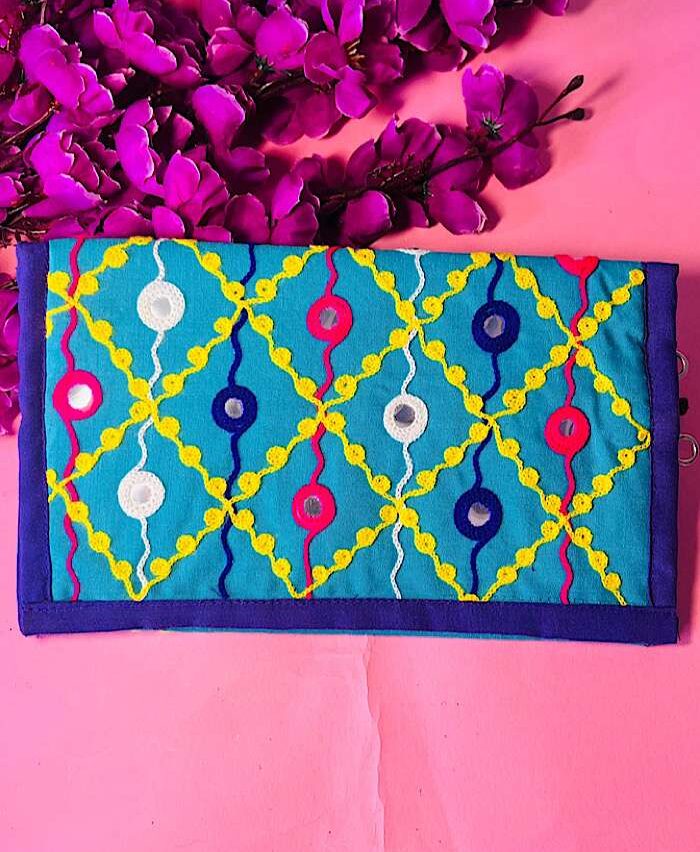Stylish Bags – Mulicolor Mirror Handmade Clutch