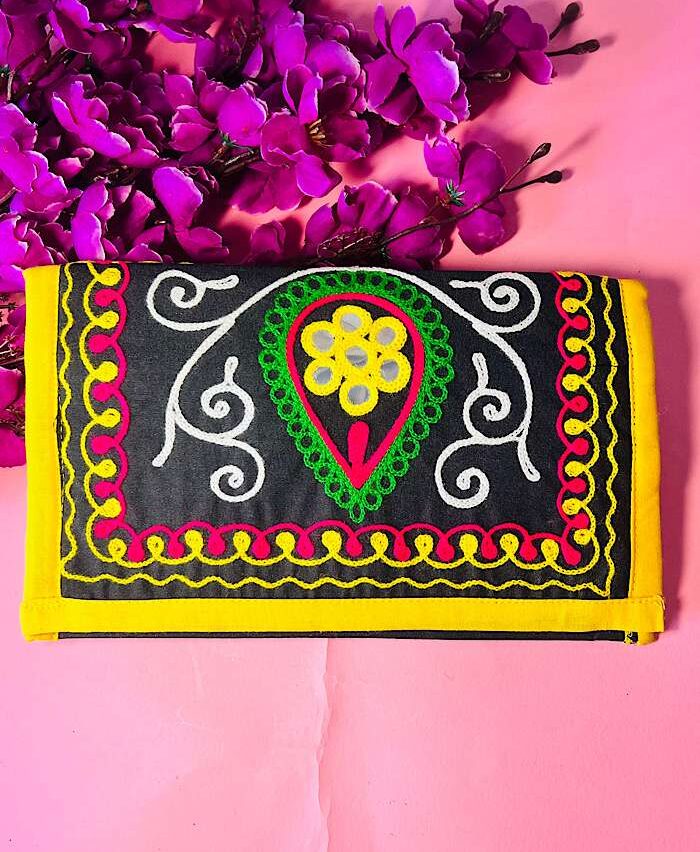 Stylish Bags – Mulicolor Mirror Handmade Clutch