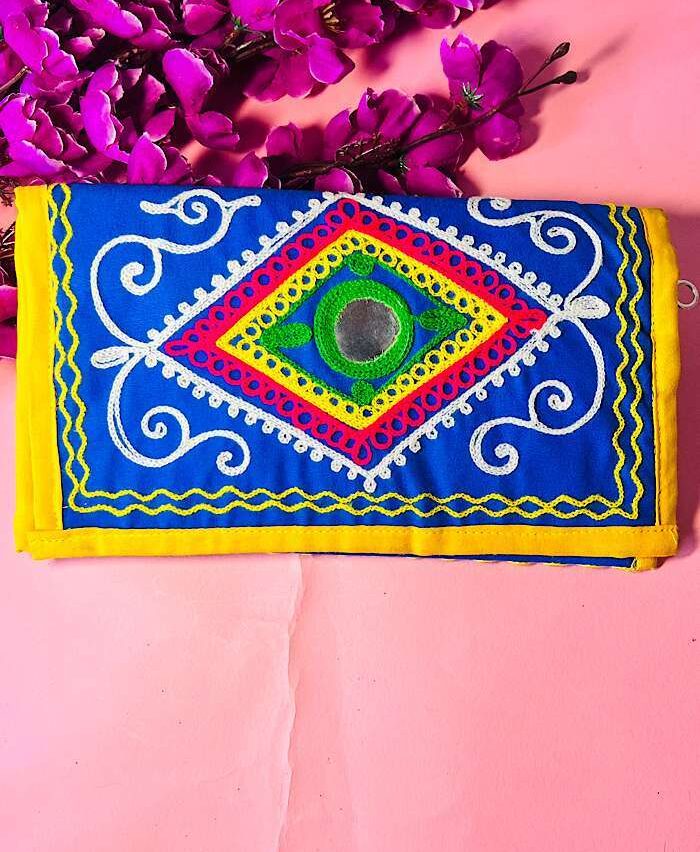 Stylish Bags – Mulicolor Mirror Handmade Clutch