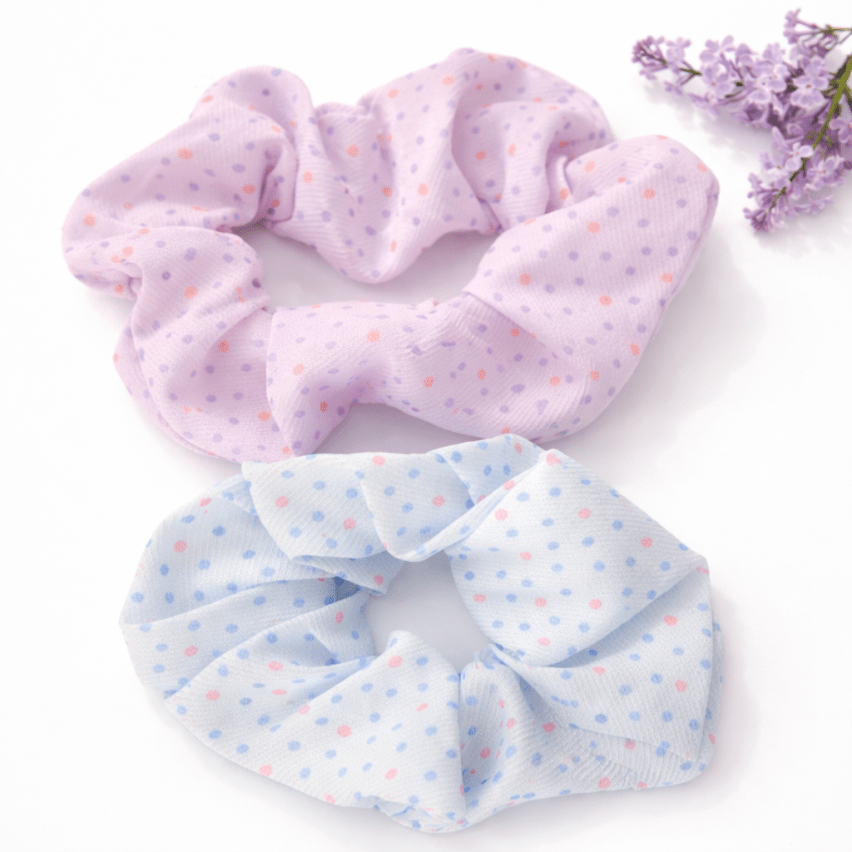 Scrunchies – Dot Mesh Scrunchie Blue