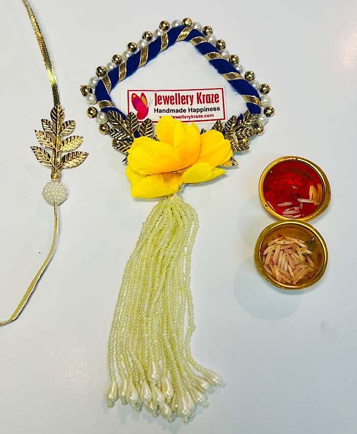 Blue Bangle Lumba Couple Rakhi