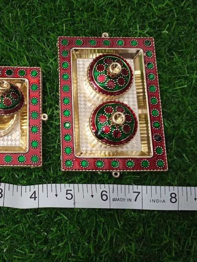 Rectangle Metal Tilak Platter