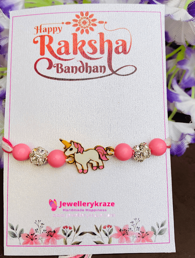 Pink Unicorn- Kids Rakhi