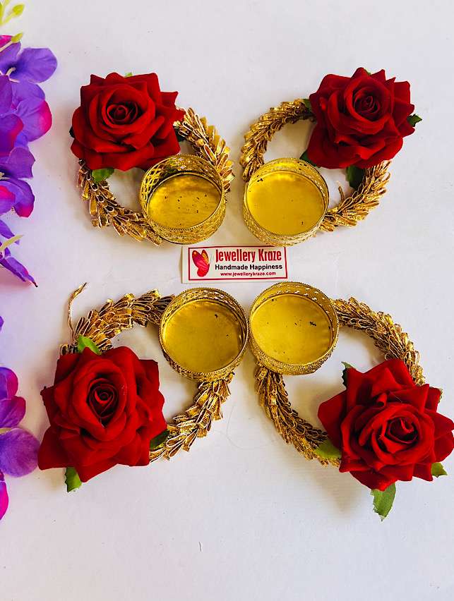 Red Roses Candle Holder – Set Of 4