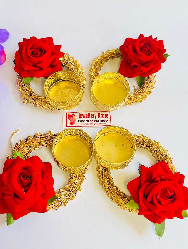 Red Roses Candle Holder – Set Of 4