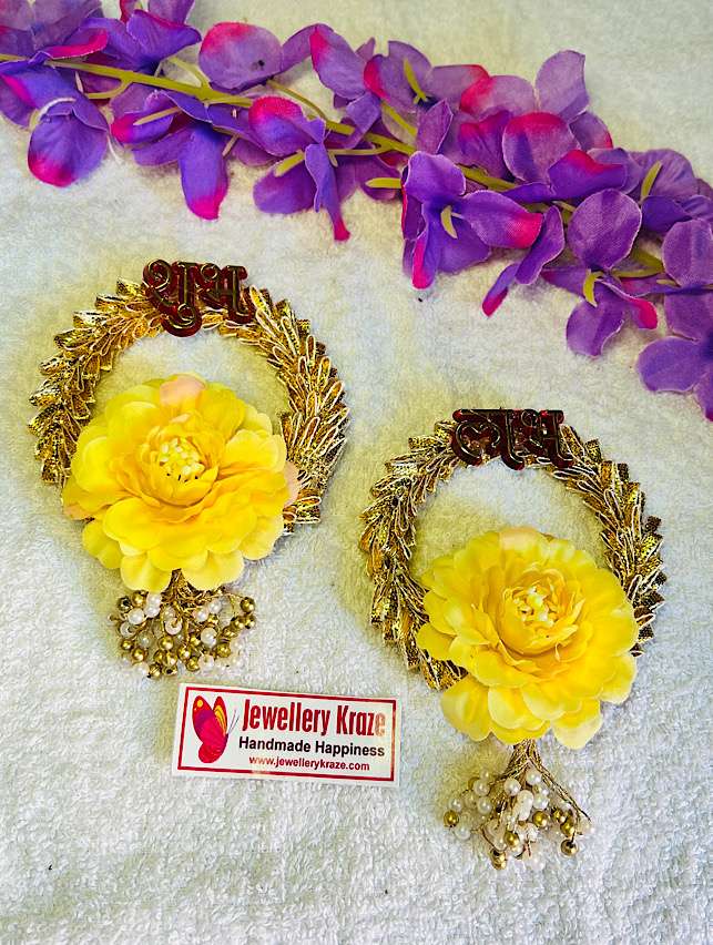 Yellow Floral Subh -Labh