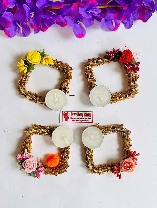 Fur Bangle Diya – Set Of 4