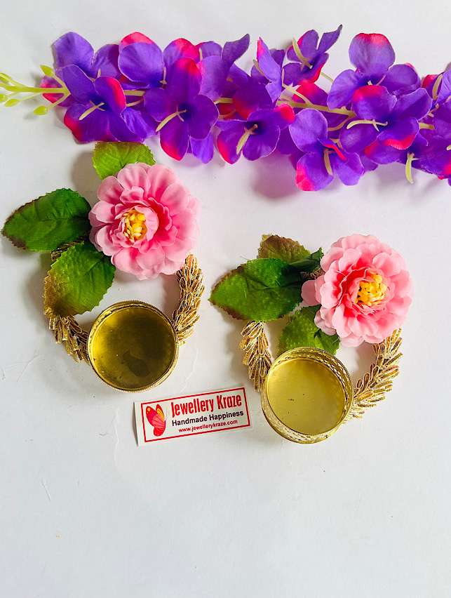 Pink Blush Diya – Set of 2