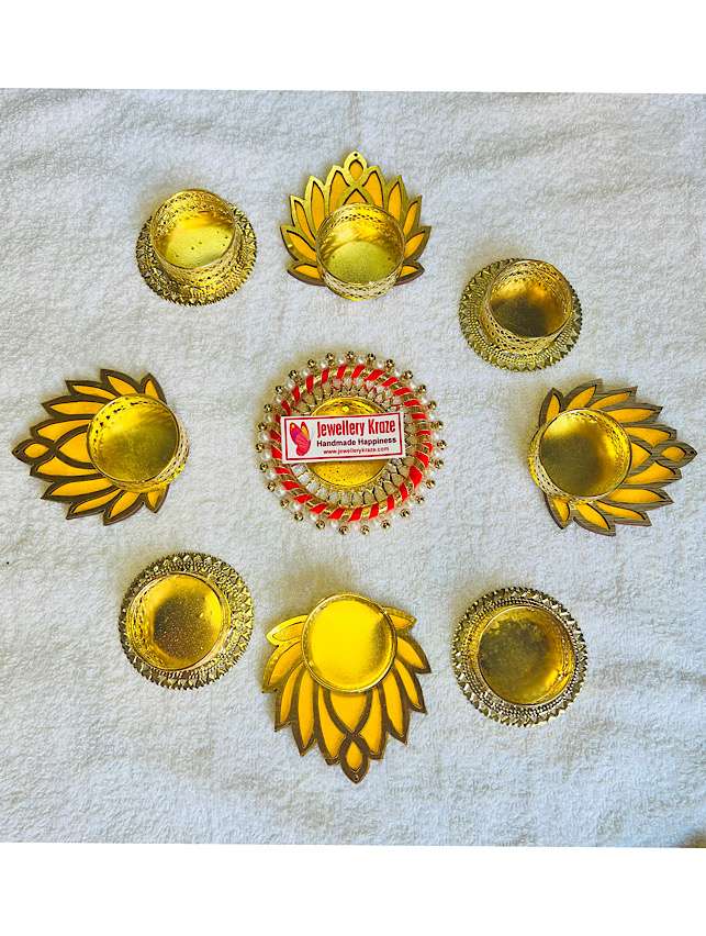Yellow Lotus Rangoli Set