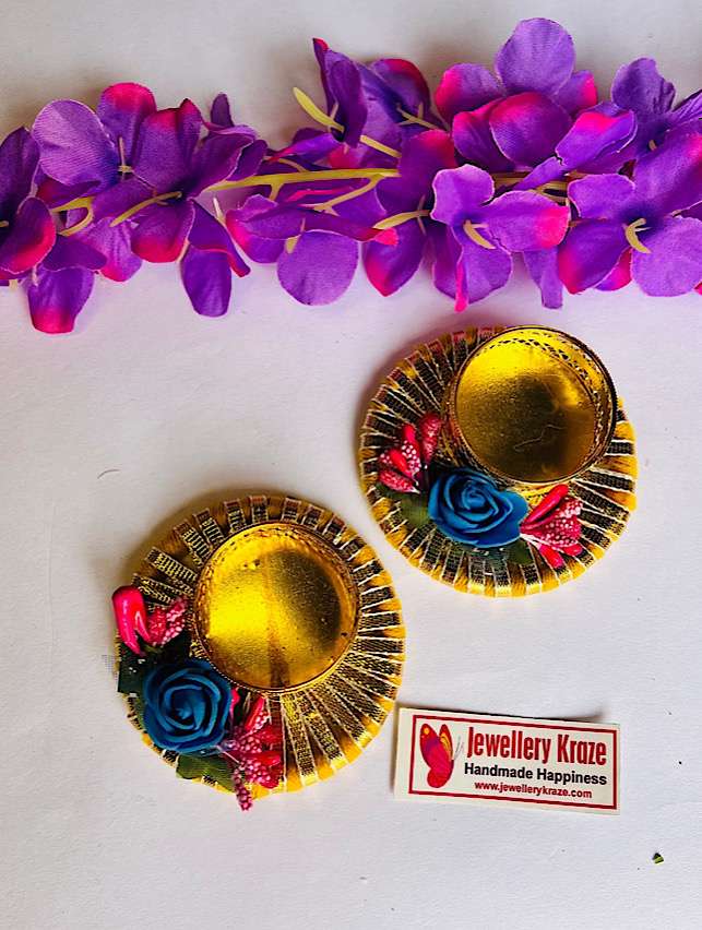 Blue n Yellow Gotta T-Light – 1 Pair