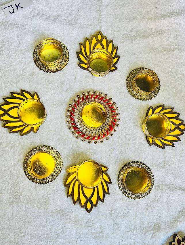 Yellow Lotus Rangoli Set