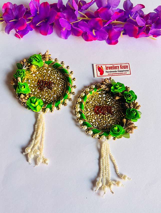 Stunning Green Subh-Labh – 1 Pair