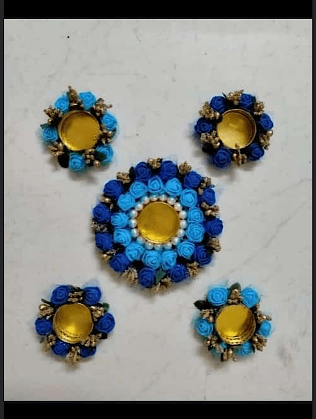 Shades of Blue Rangoli Set