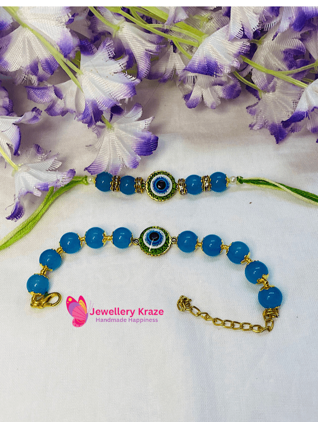 Evil Eye Beads Rakhi – Couple Rakhi