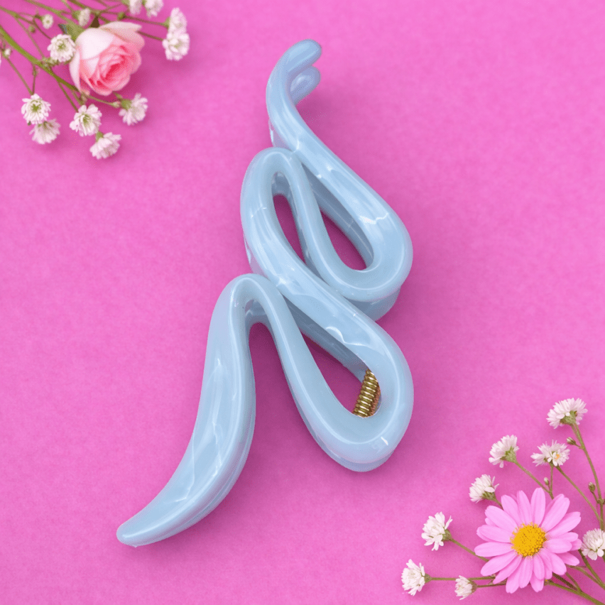 Glossy Marble Wave Claw