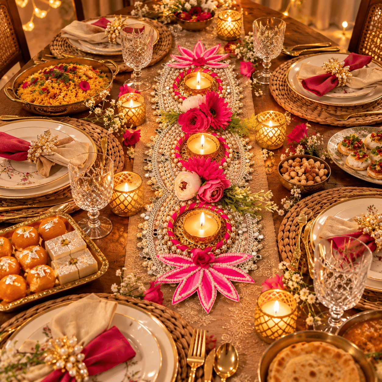 Lotus Pearl Diya Mat - Single - Image 4